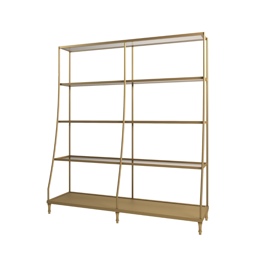Double Tall Wall Shelf - 5 Tier