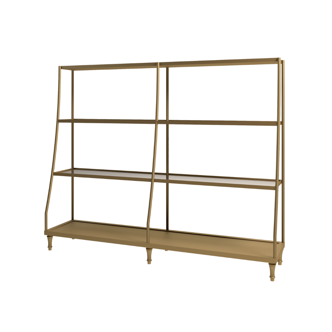 Double Tall Wall Shelf - 4 Tier