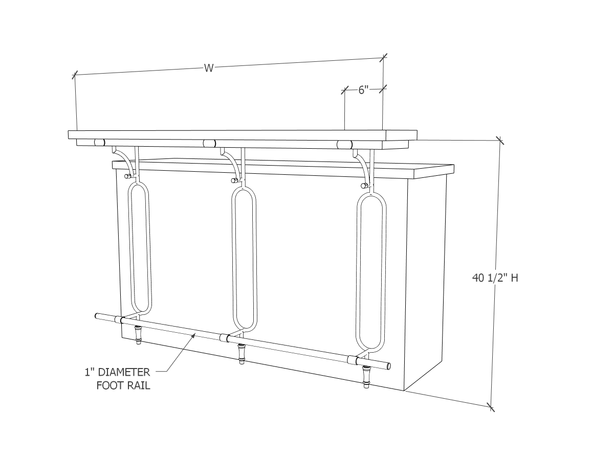 Bar Support System with Foot Rail