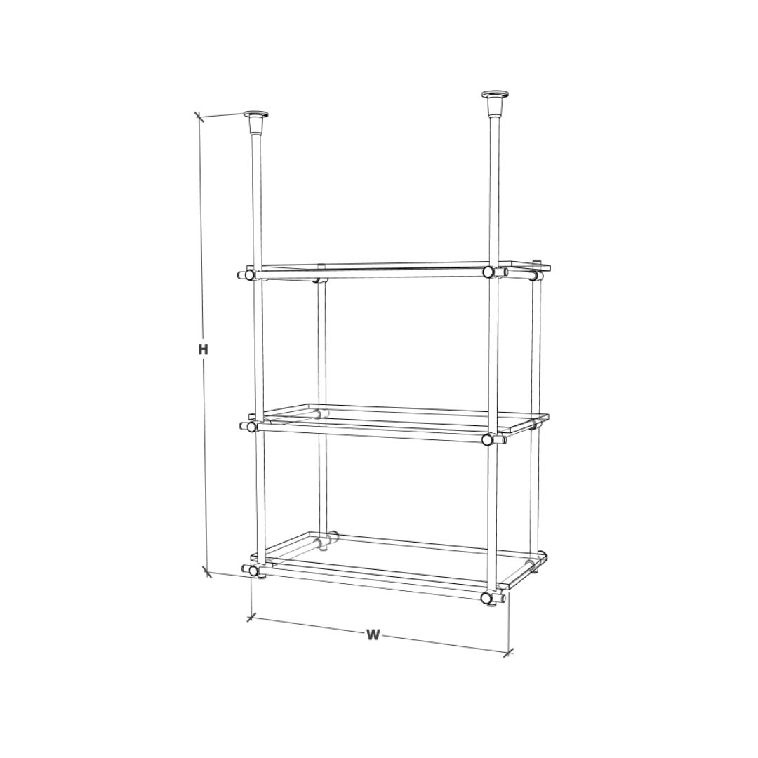 Bistro Wall to Ceiling Shelf
