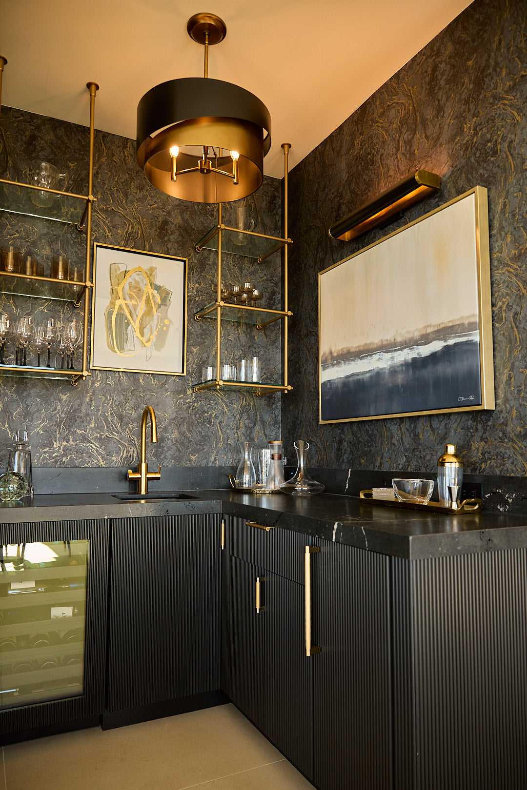Bistro Wall to Ceiling Shelf No Rear Vertical