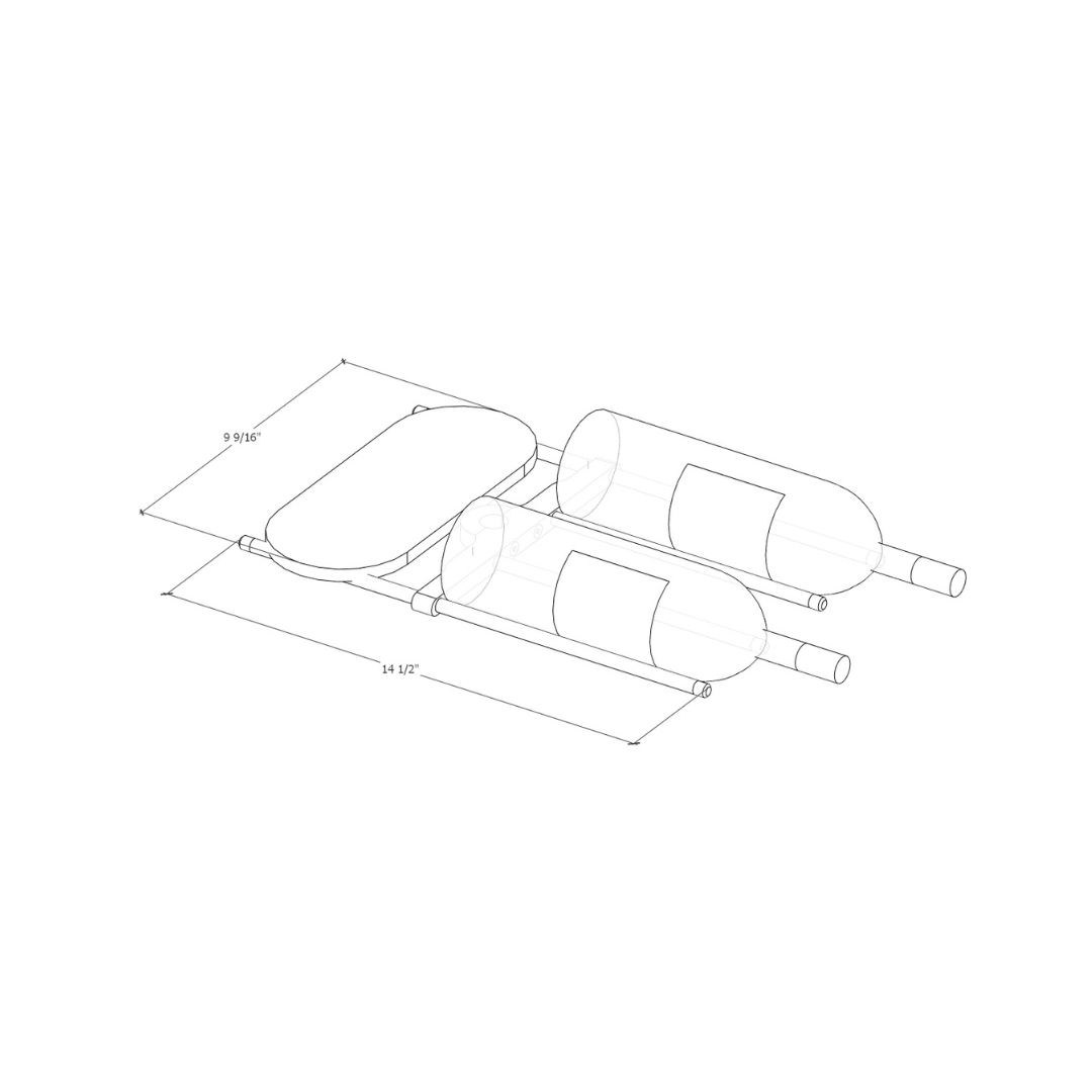 Cantilever Wine Rack with Shelf