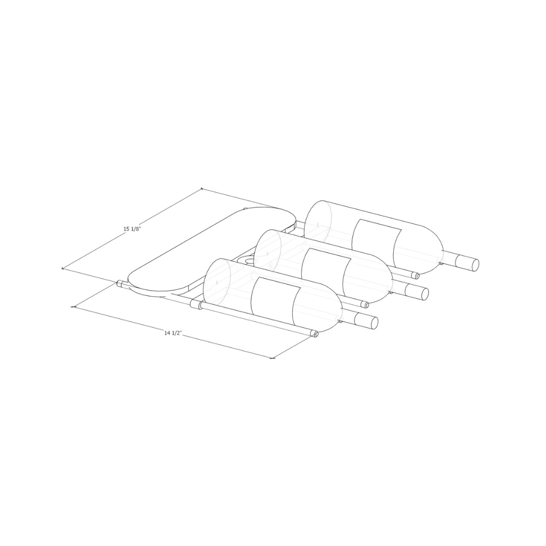 Cantilever Wine Rack with Shelf