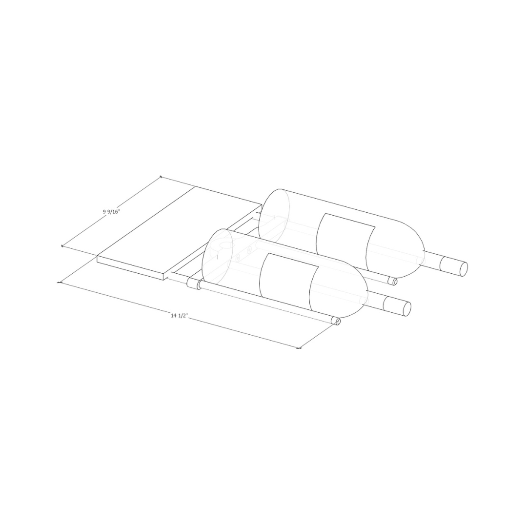 Cantilever Wine Rack with Shelf
