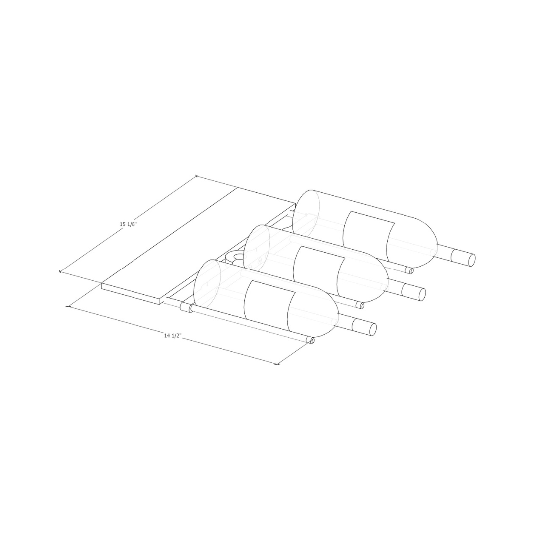 Cantilever Wine Rack with Shelf