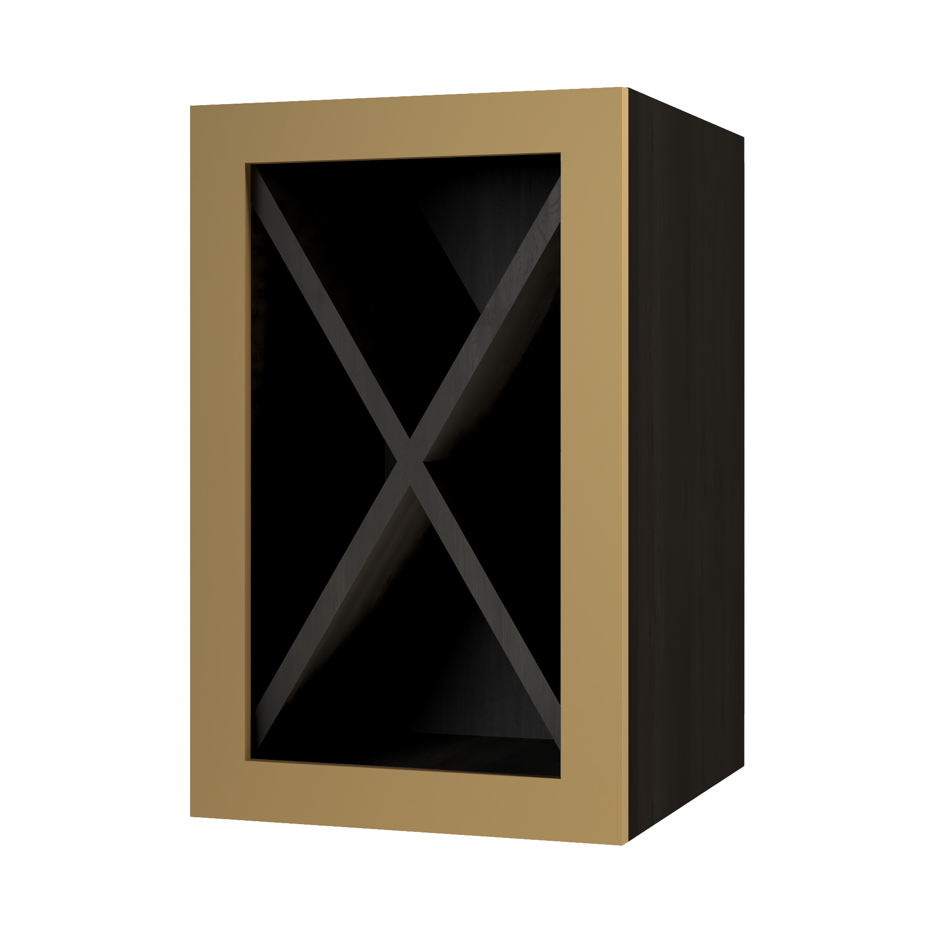 15" Deep Cabinet - Metal Framed Glass Door with Dividers