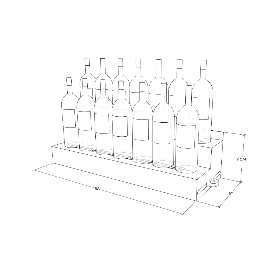 Tiered Bottle Display Shelf
