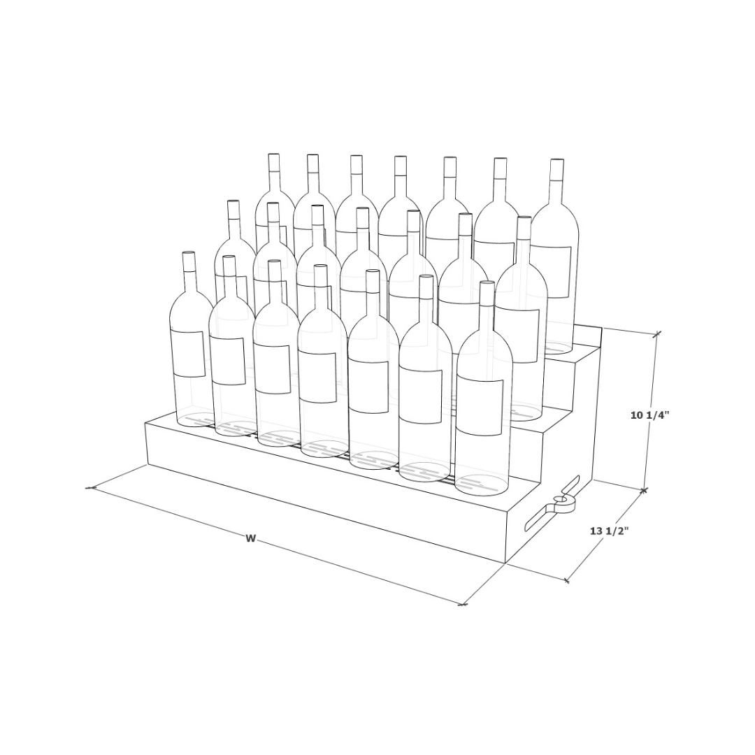 Tiered Bottle Display Shelf