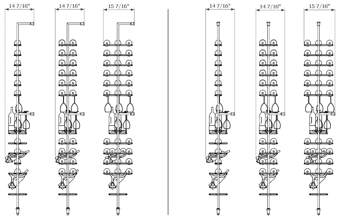 Venato Wine Wall - 118 Bottles