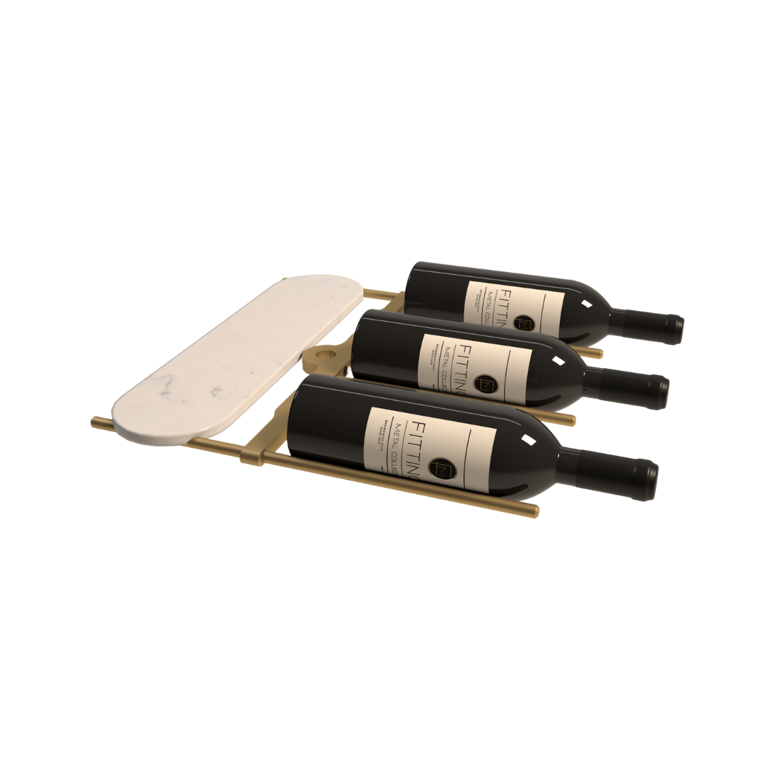 Cantilever Wine Rack with Shelf