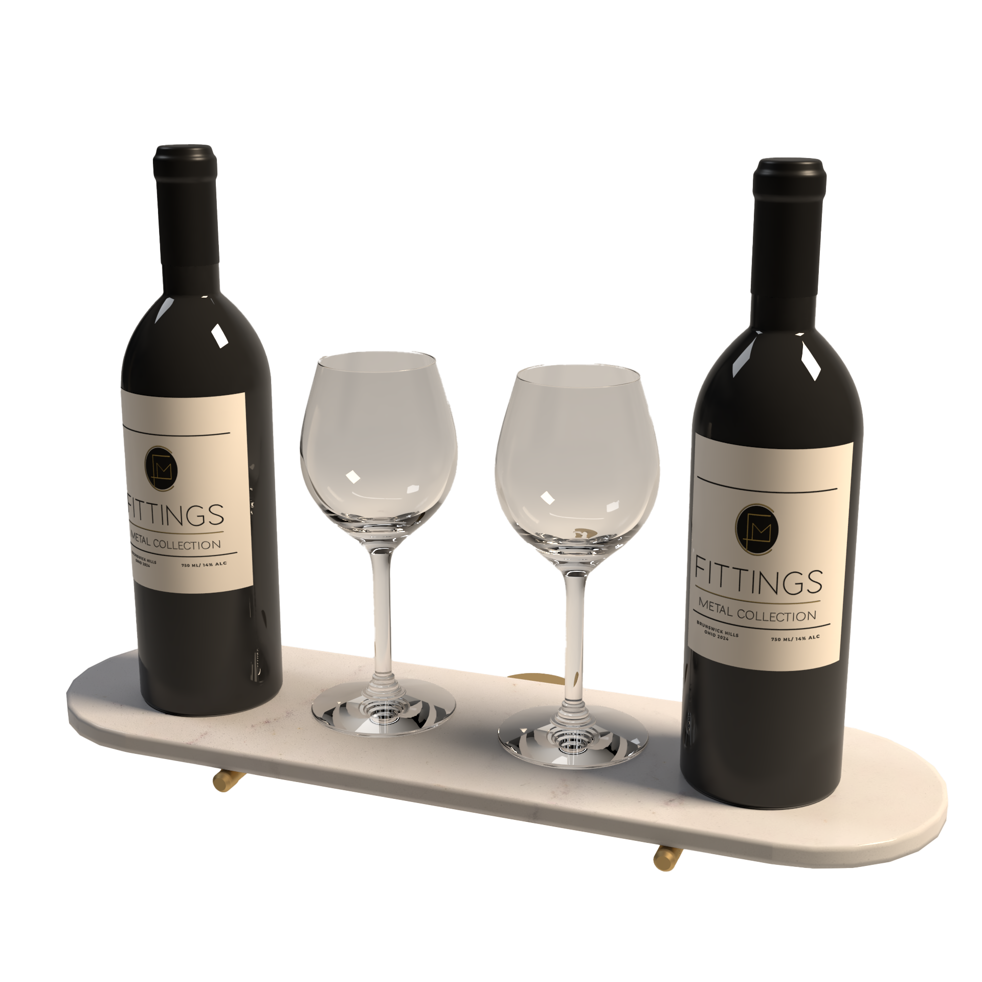 Wine Stemware Display Shelf