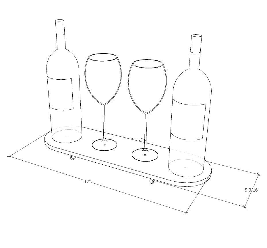 Wine Stemware Display Shelf