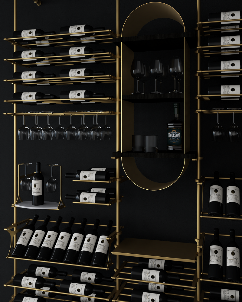 Lombardy Wine Wall - 103 Bottles