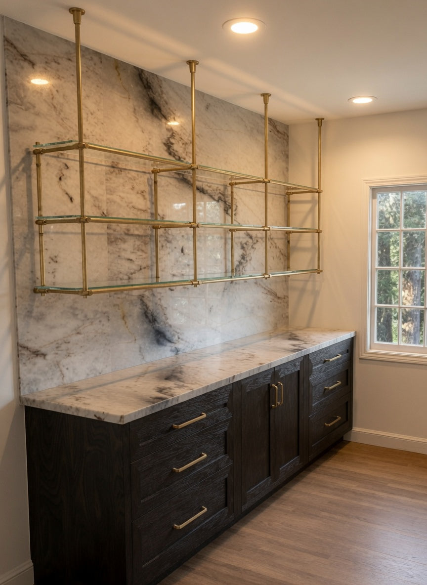 Bistro Wall to Ceiling Shelf