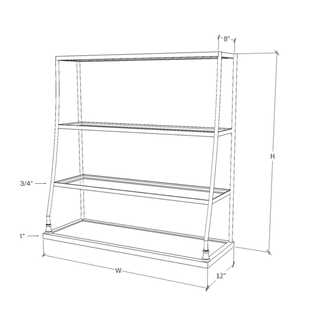 Wall Shelf - 4 Tier