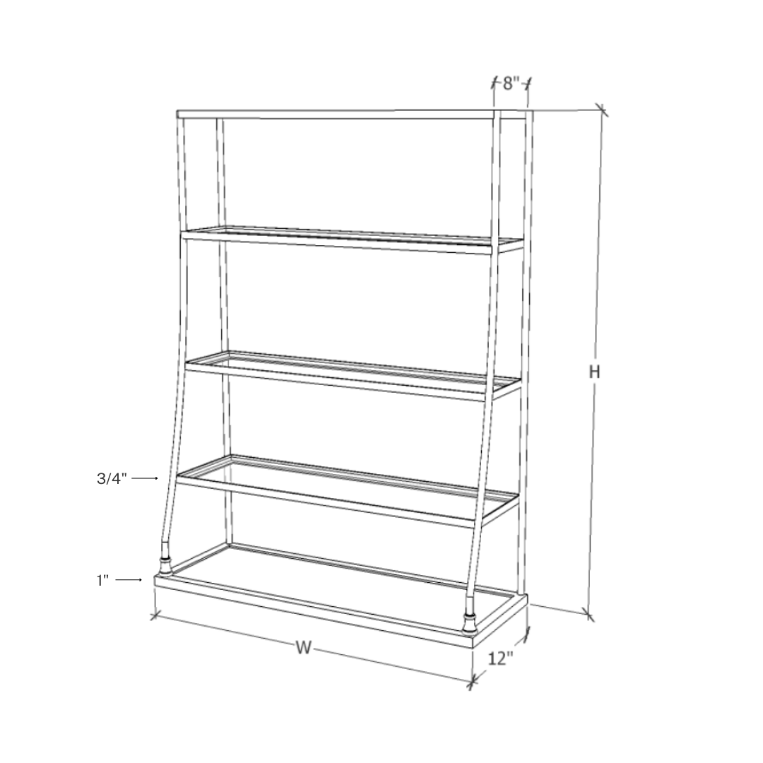 Wall Shelf - 5 Tier - Fittings Metal Collection