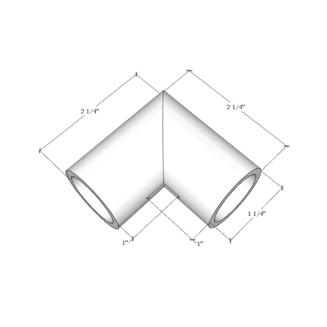 Foot Rail 90° Fitting