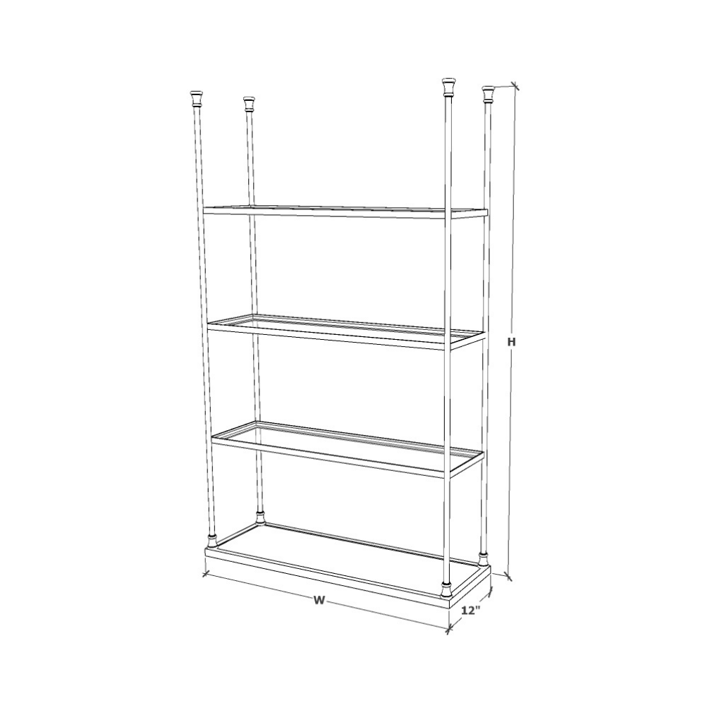 Ceiling Mount Shelf - Four Tier