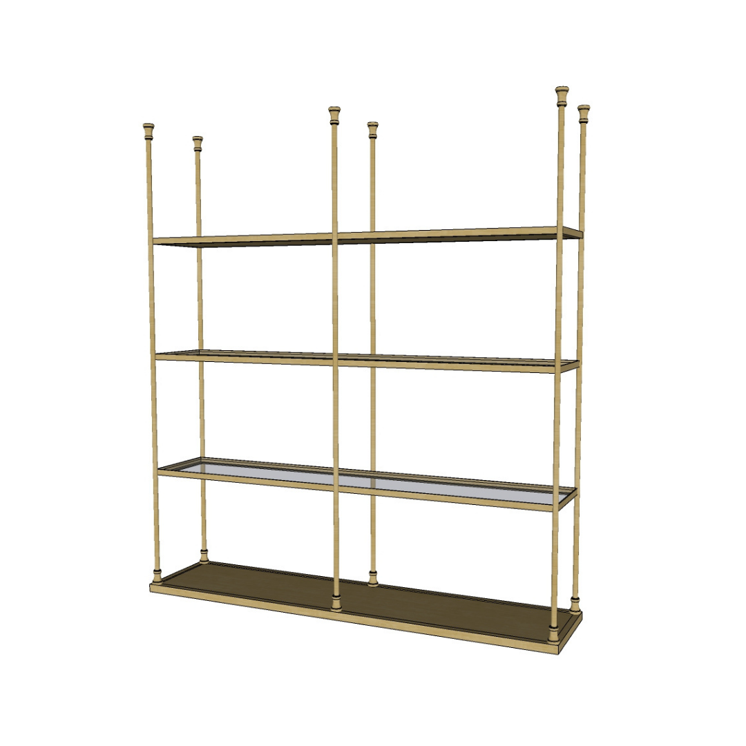 Ceiling Mount Shelf - Three Tier – Fittings Metal Collection