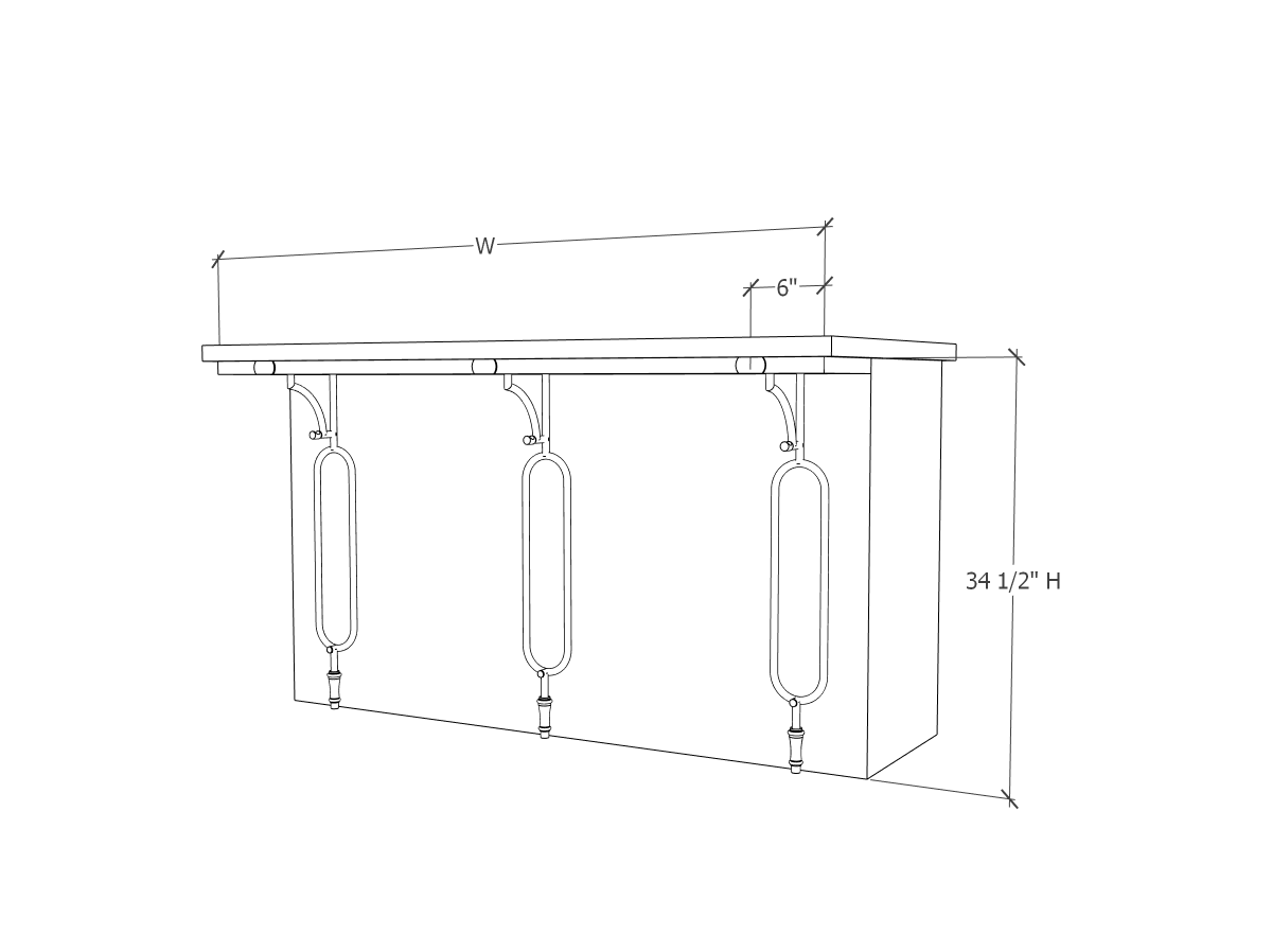 Bar Support System without Foot Rail