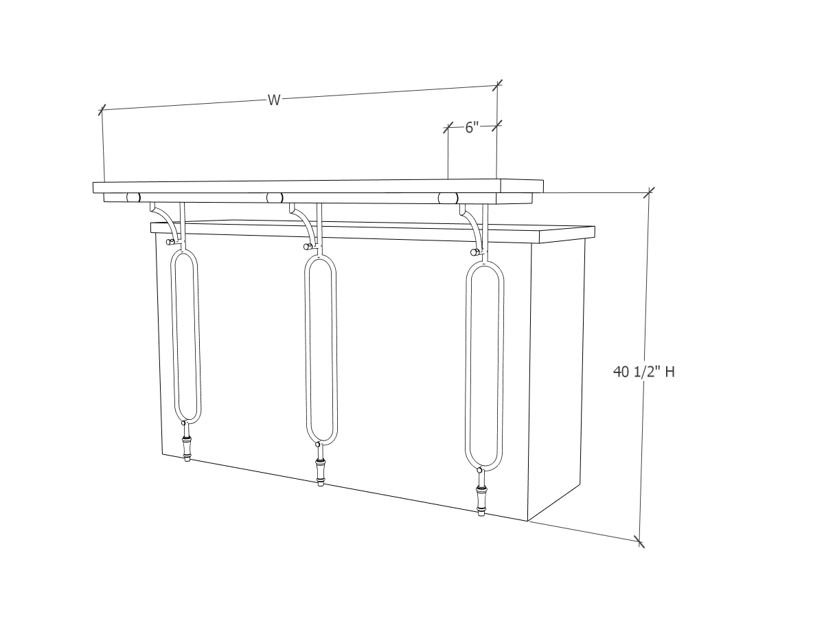 Bar Support System without Foot Rail