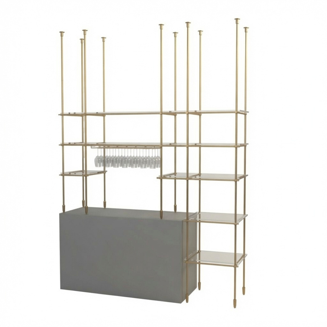 Bistro Floor to Ceiling Shelf - Smokey & Sexy Edition