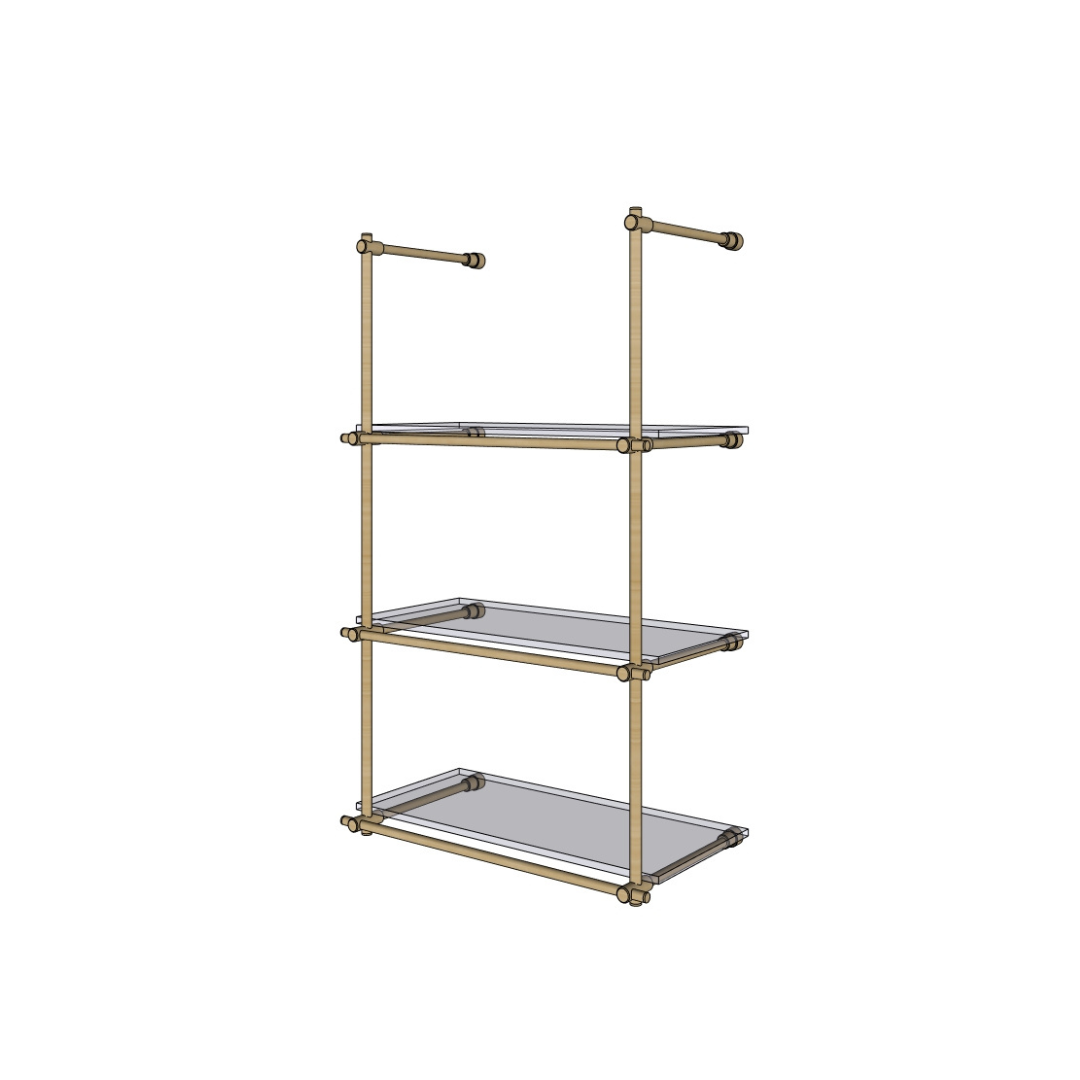 Bistro Wall Shelf No Rear Vertical