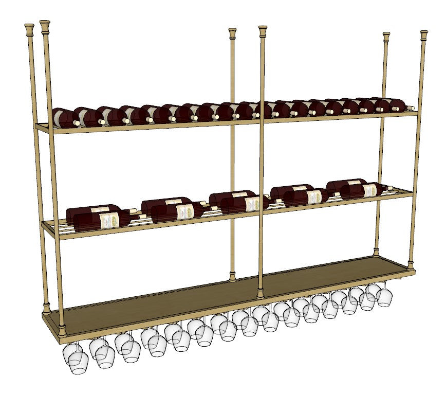 Double Ceiling Mount Shelf - Three Tier