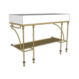Double Open Vanity Base 4 Leg with Shelf and Towel Bar - Fittings Metal Collection