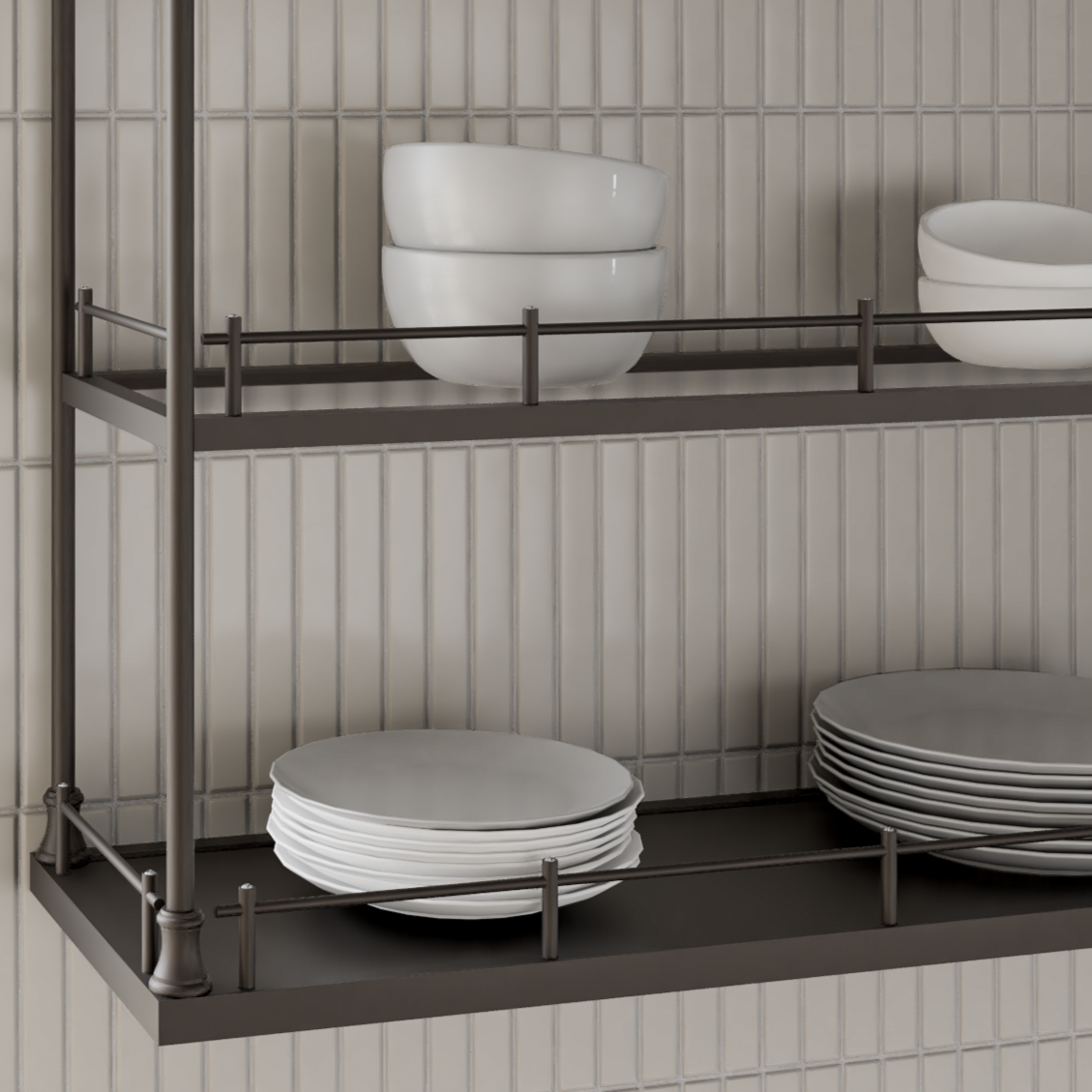 Fiddle Rail Posts Metal Fiddle Rail & Gallery Rail System | Fittings Metal Collection