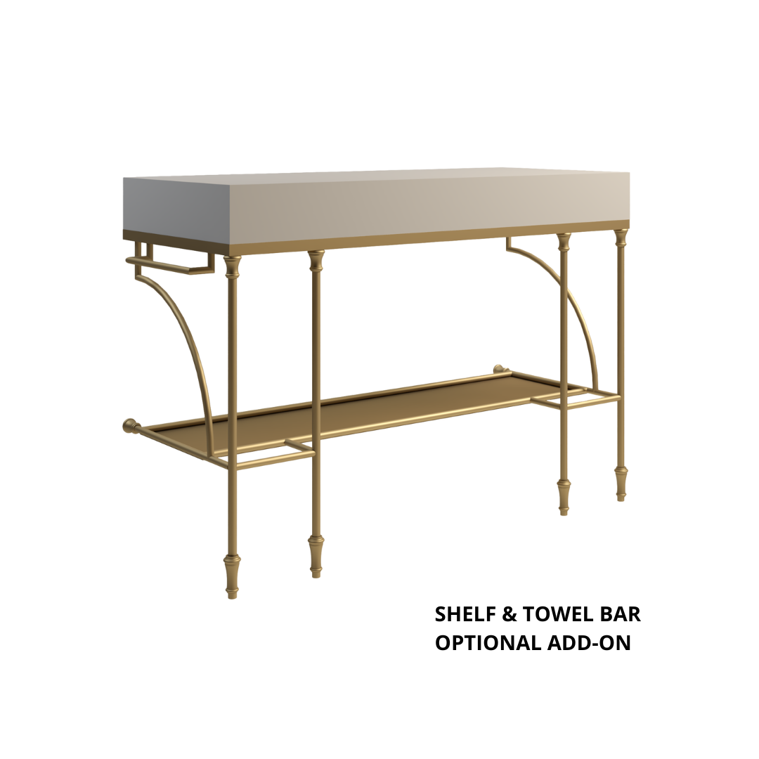 Double Open Vanity Base - 4 Leg