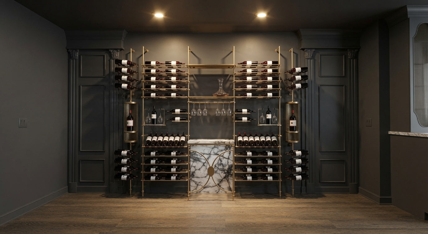 Rhone Wine Wall - 130 Bottles