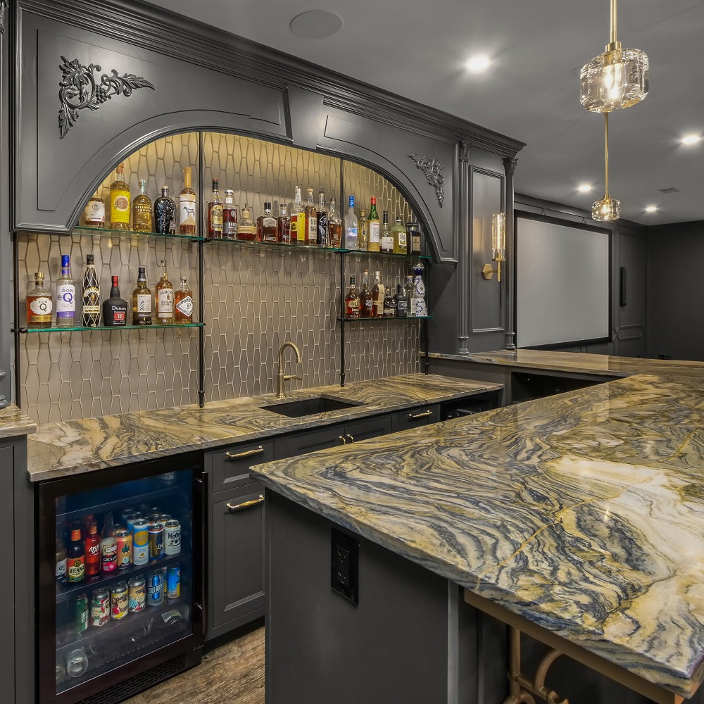 Bar Shelving - Mono Ceiling Mount Bracket - Matte Black
