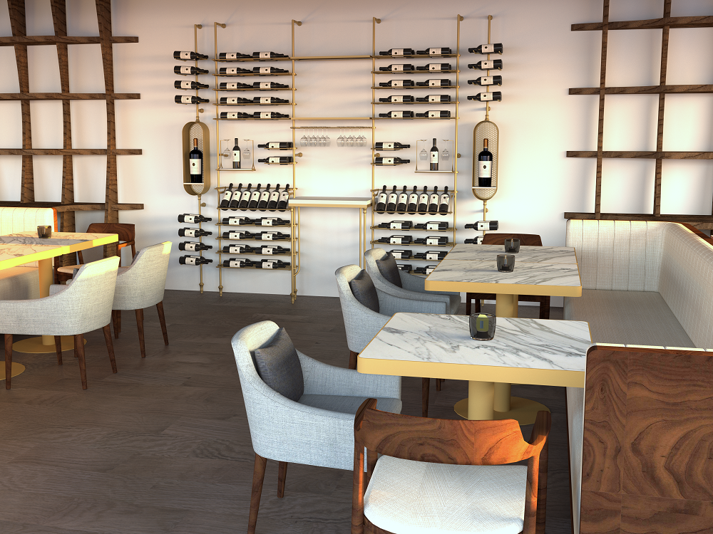 Rhone Wine Wall - 74 Bottles