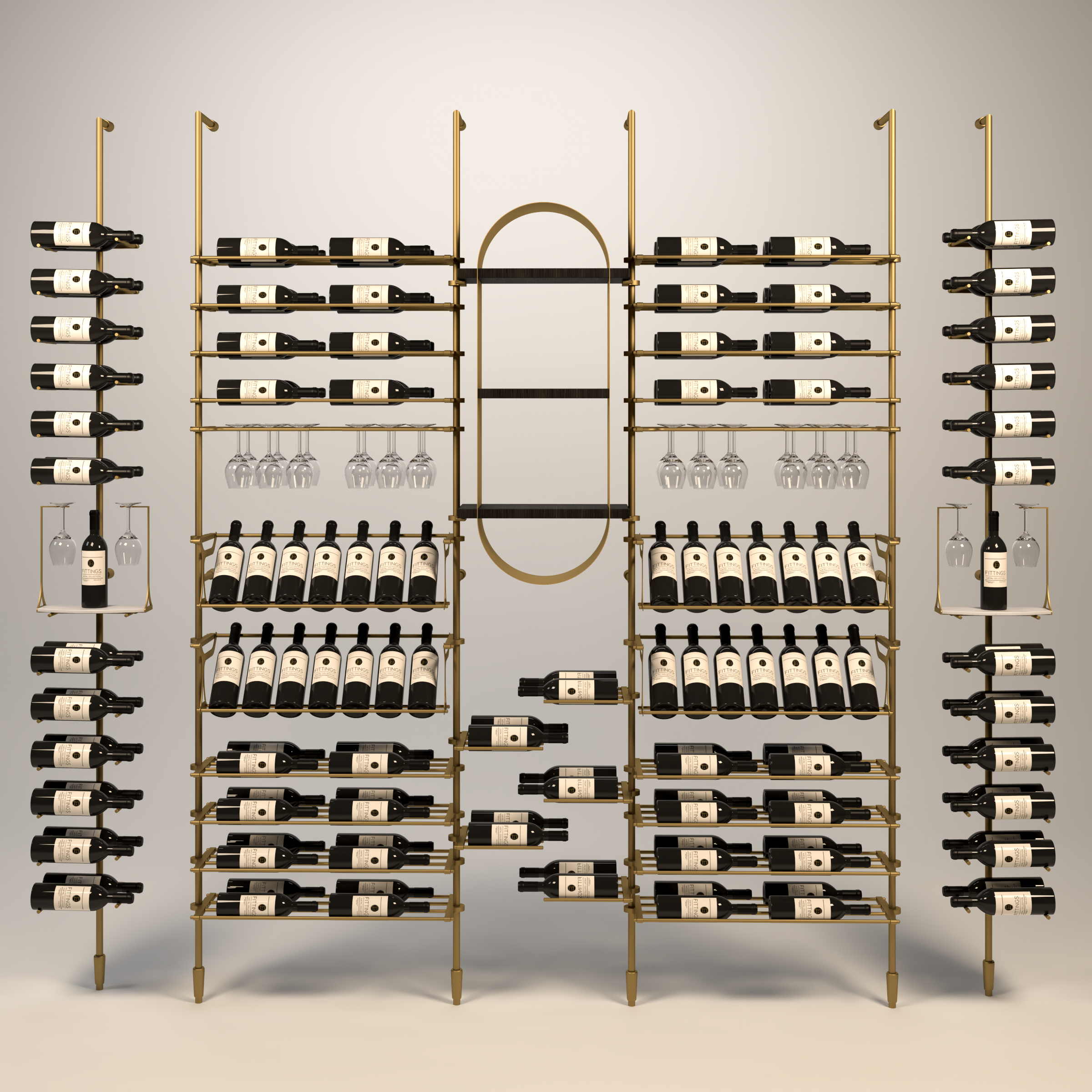 Tuscany Wine Wall - 156 Bottles
