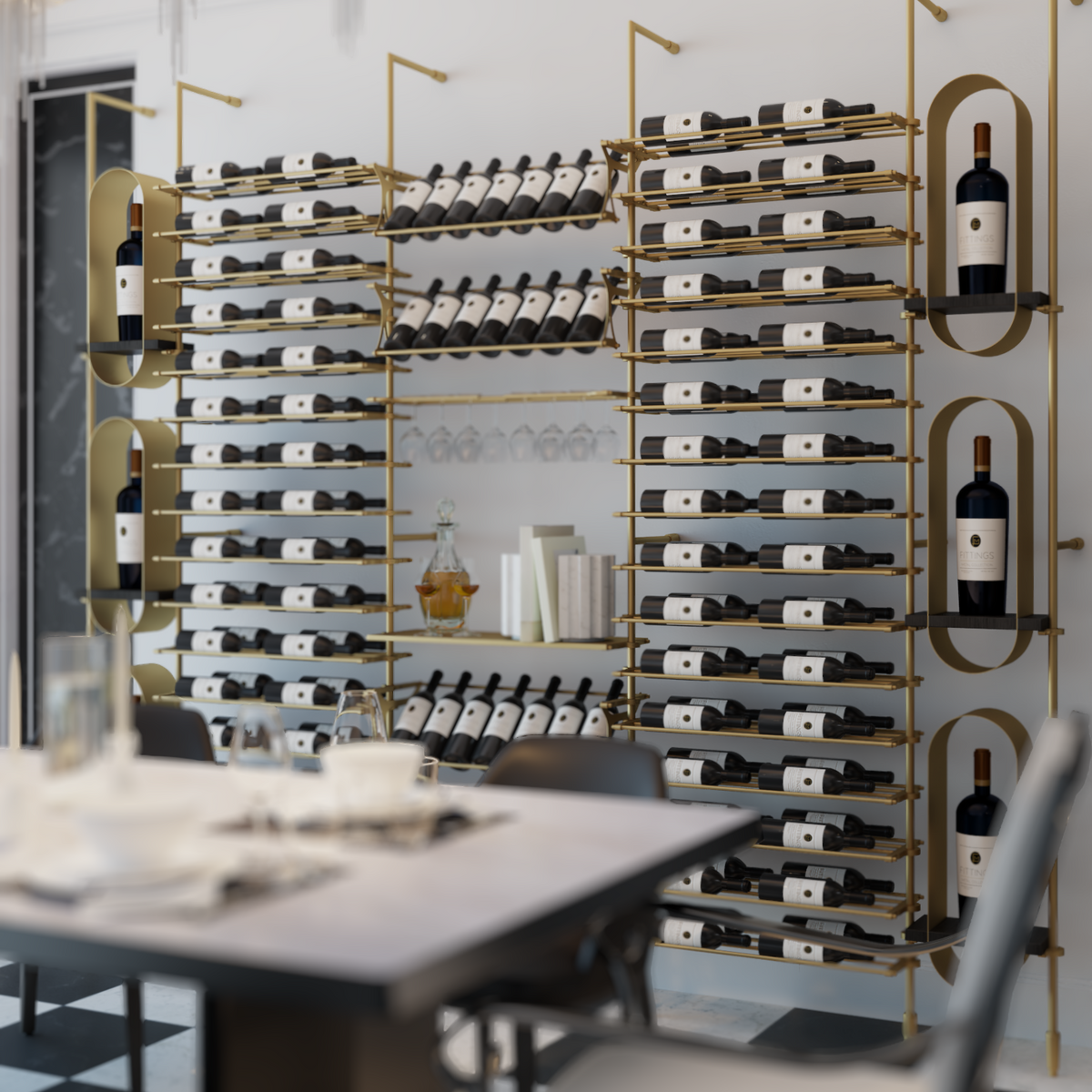 Wine Rack Scene Wine Collection