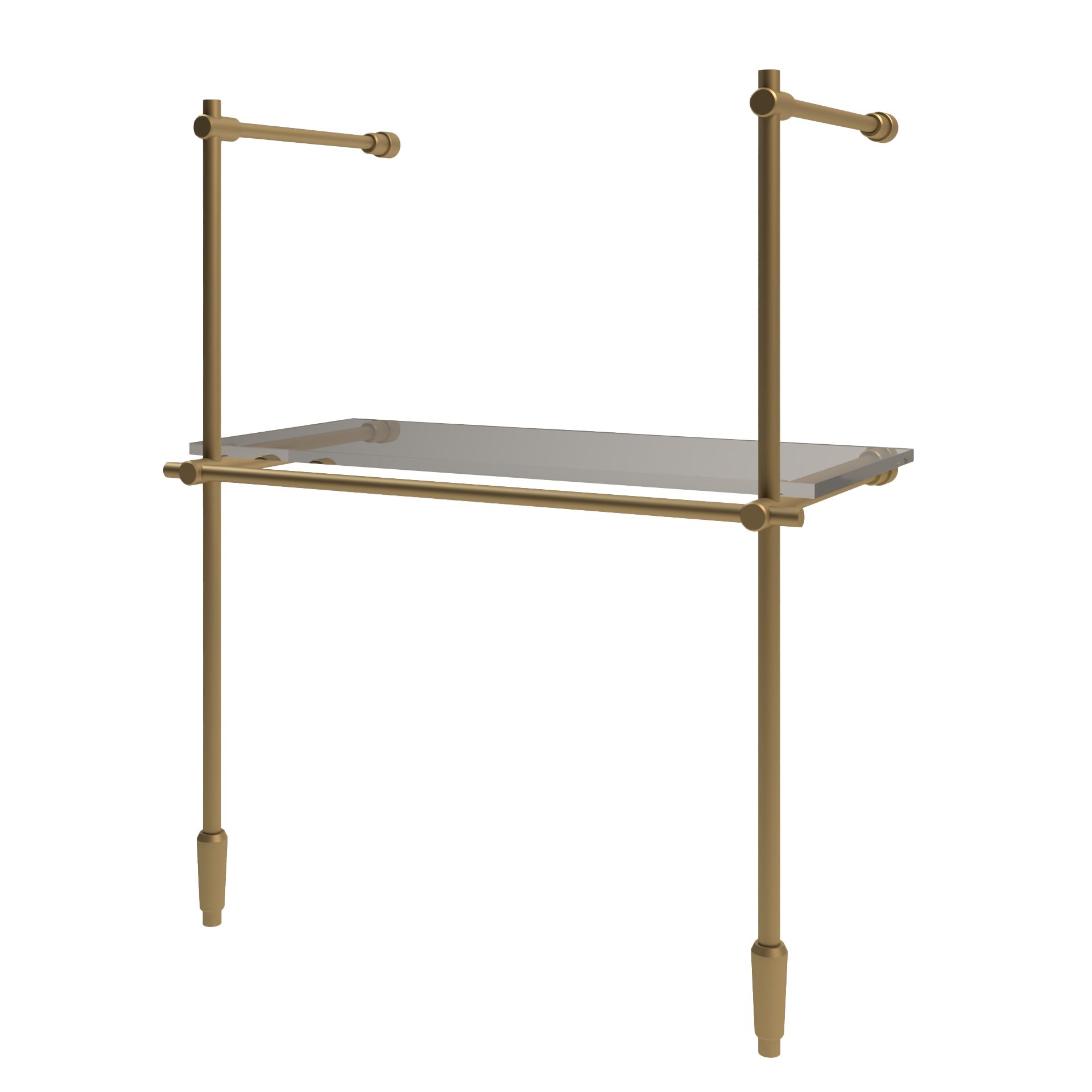 Bistro Floor/Counter to Wall Shelf No Rear Vertical