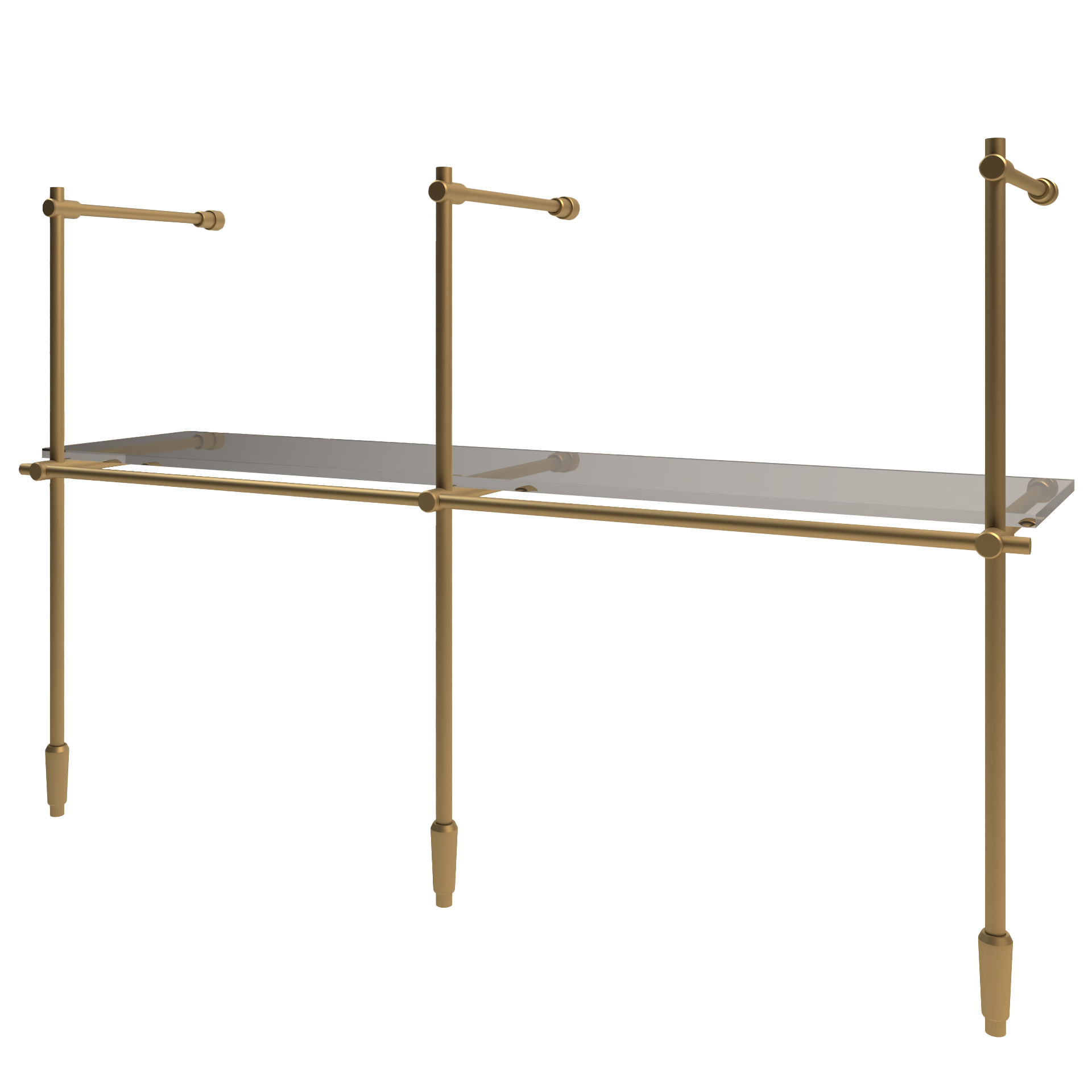 Bistro Floor/Counter to Wall Shelf No Rear Vertical