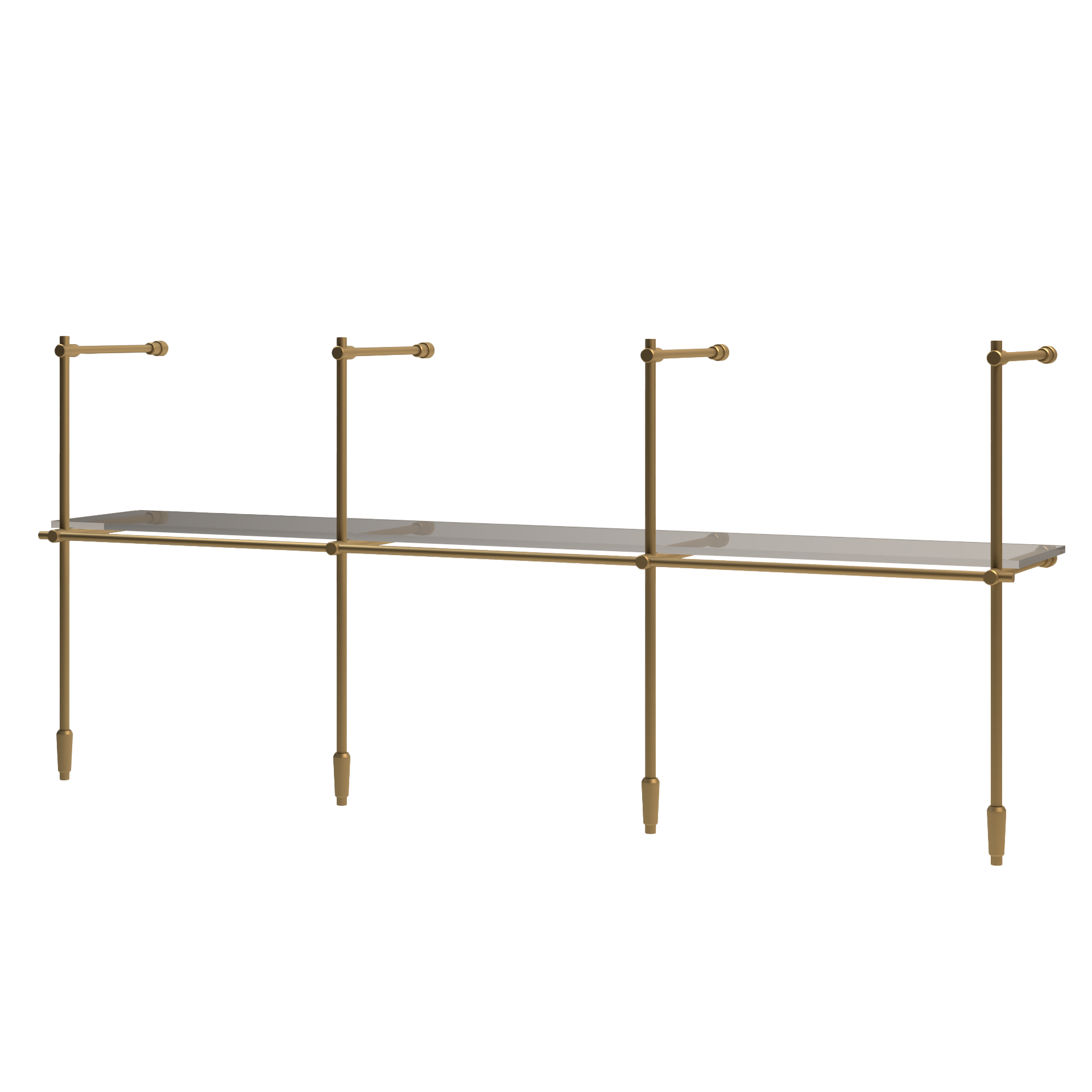 Bistro Floor/Counter to Wall Shelf No Rear Vertical
