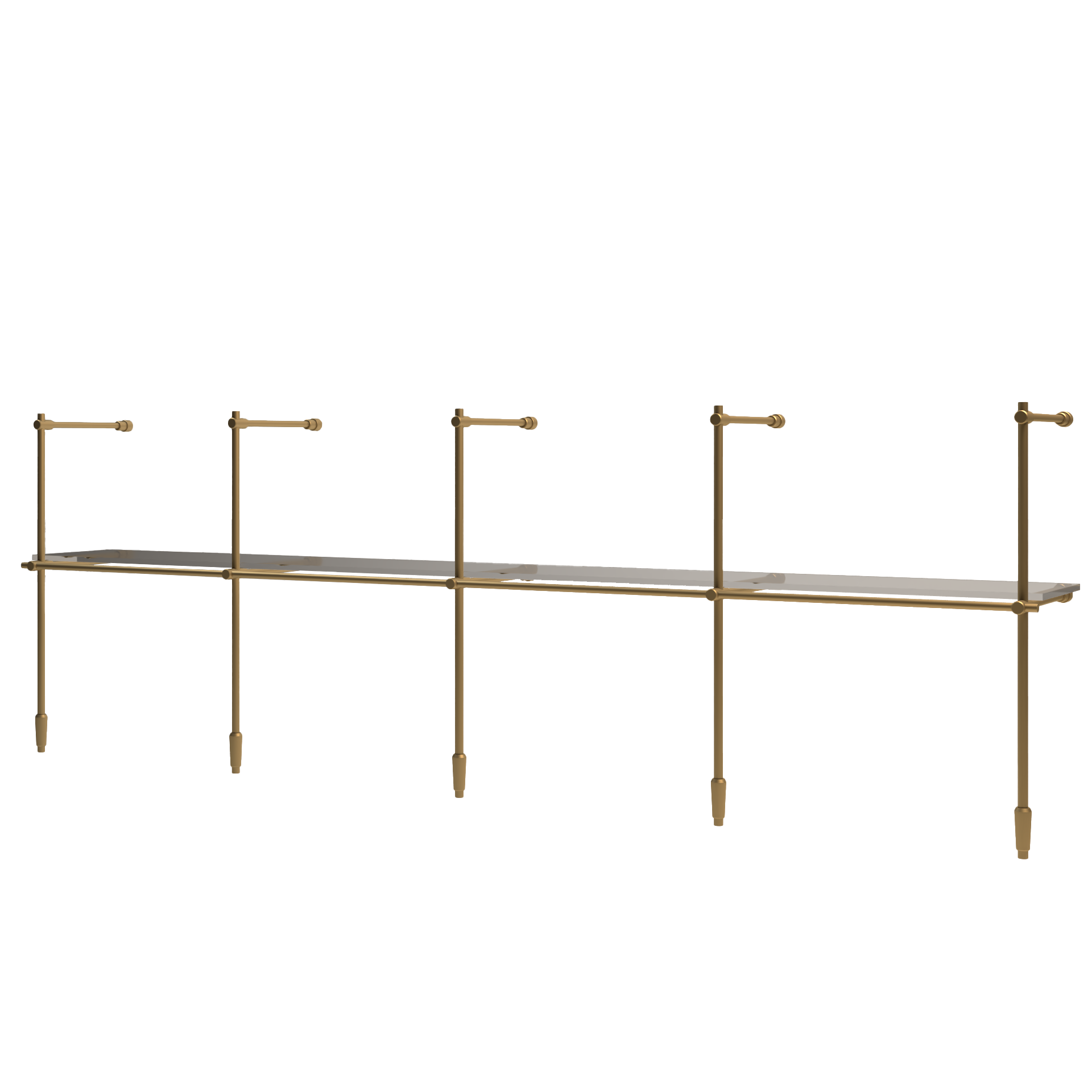 Bistro Floor/Counter to Wall Shelf No Rear Vertical