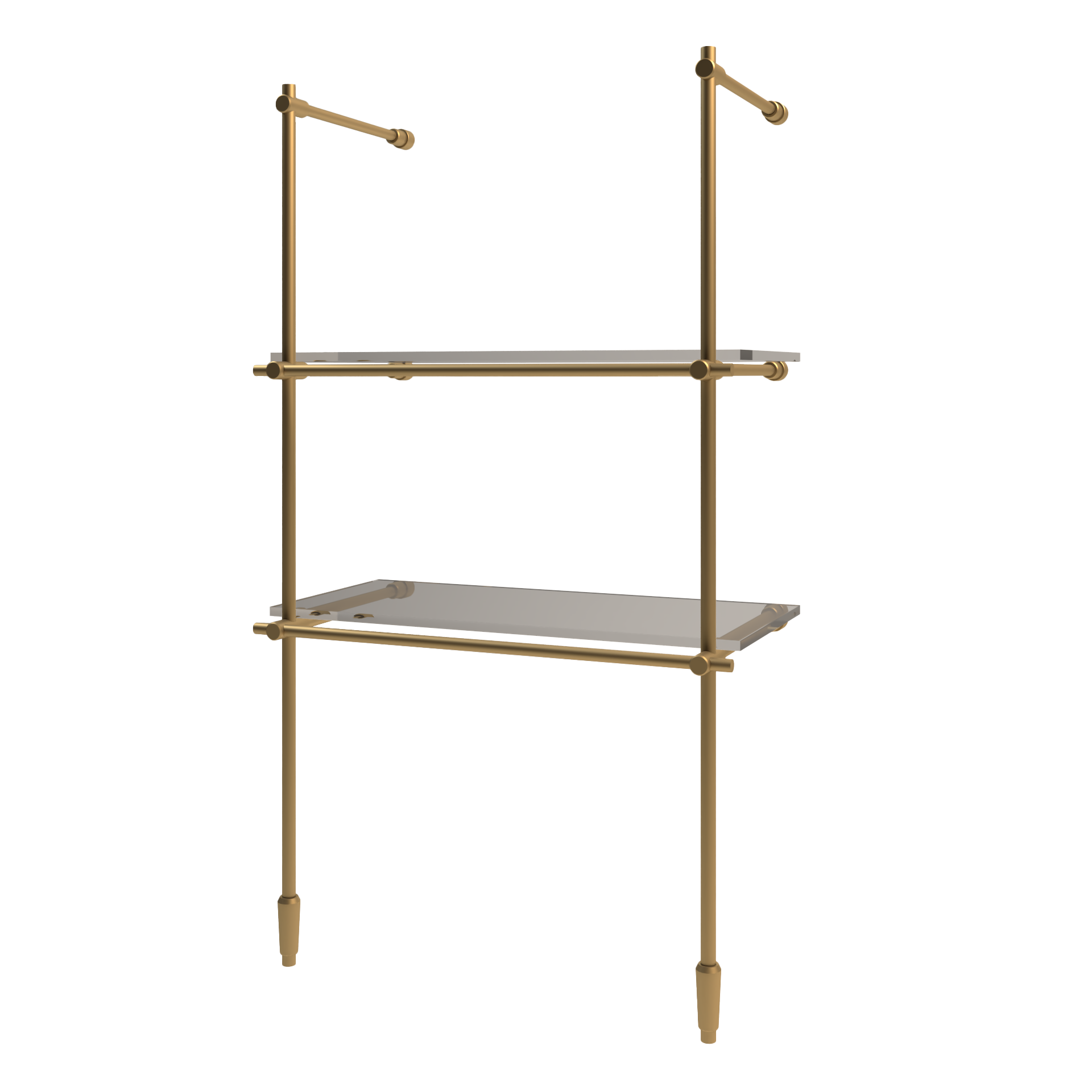 Bistro Floor/Counter to Wall Shelf No Rear Vertical