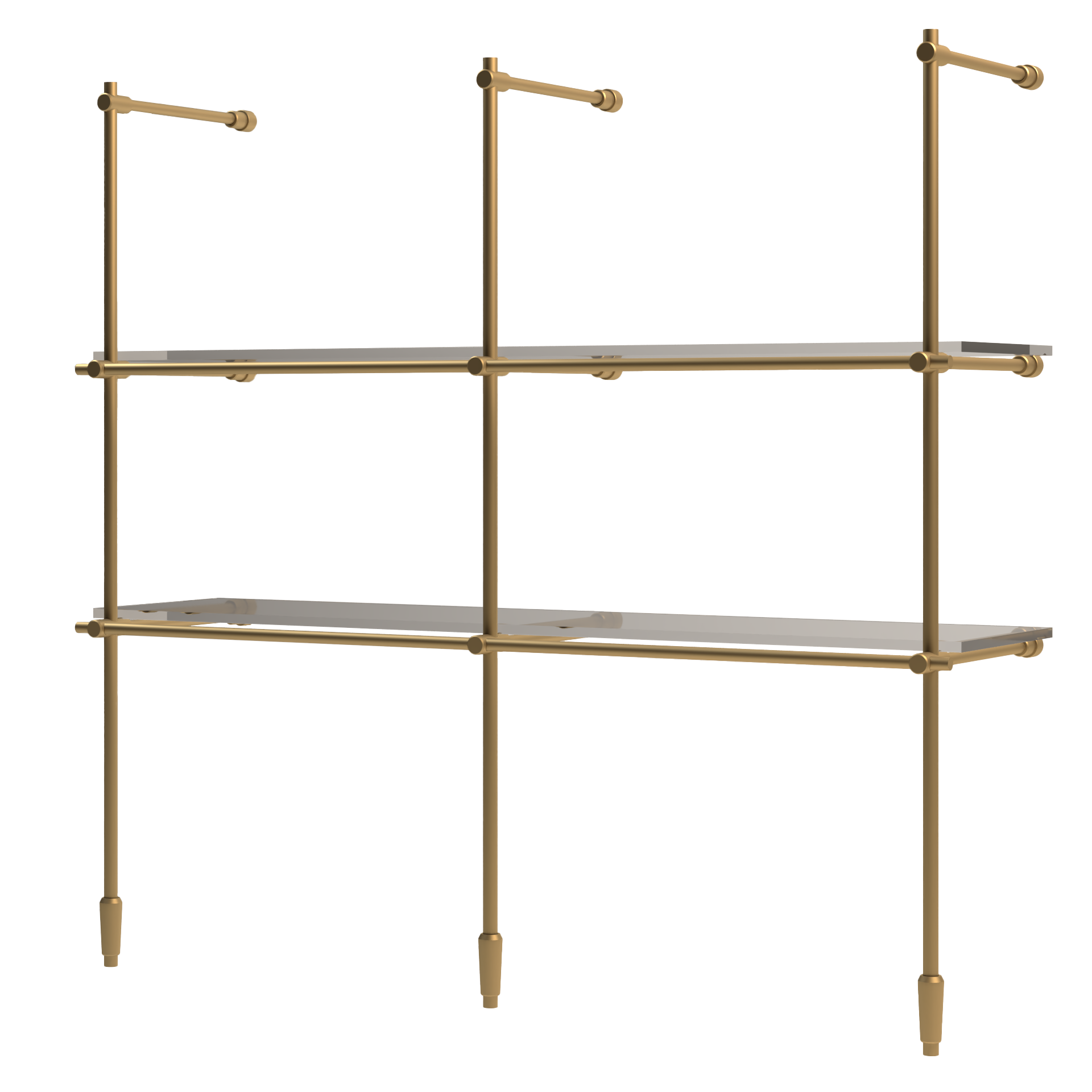 Bistro Floor/Counter to Wall Shelf No Rear Vertical