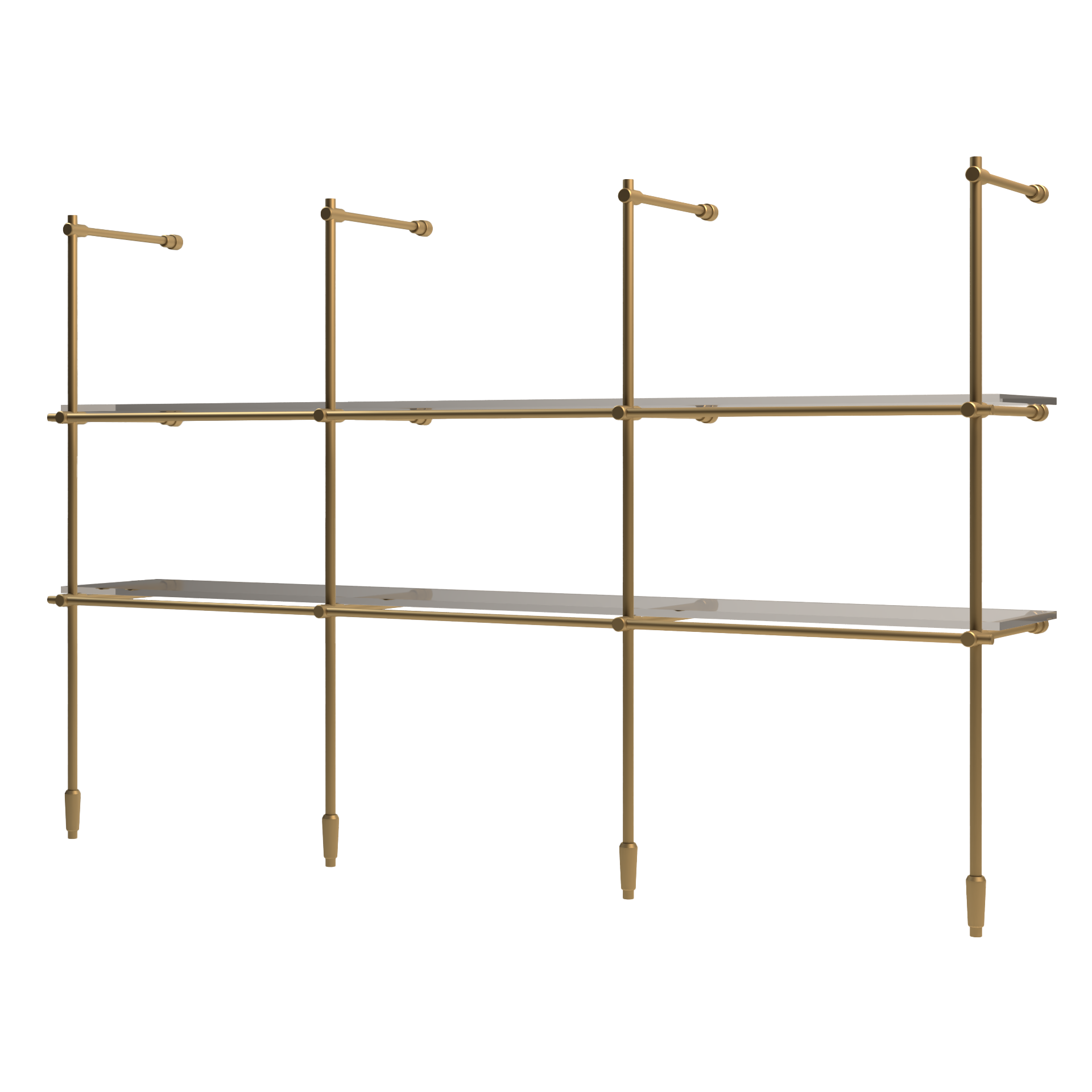 Bistro Floor/Counter to Wall Shelf No Rear Vertical