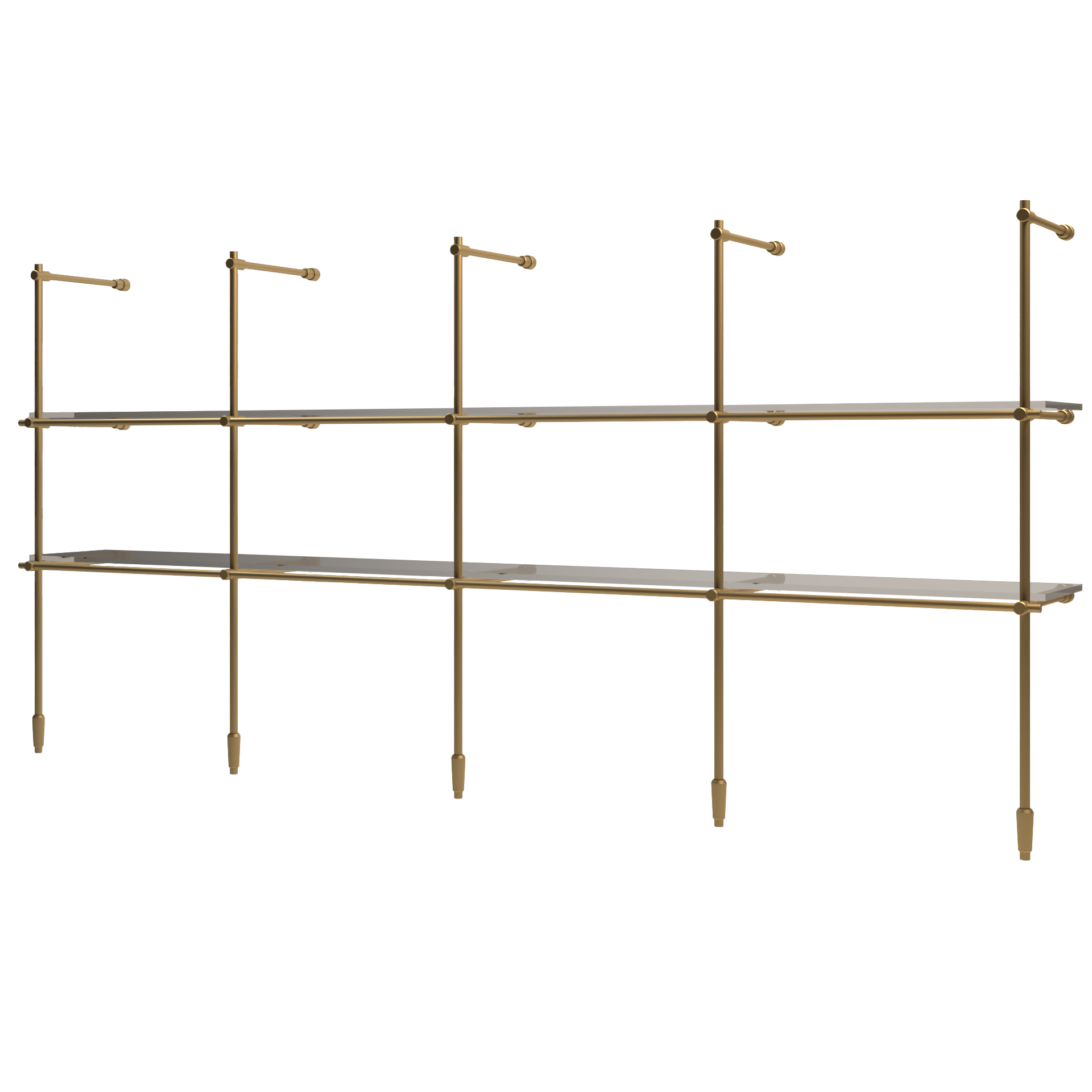 Bistro Floor/Counter to Wall Shelf No Rear Vertical