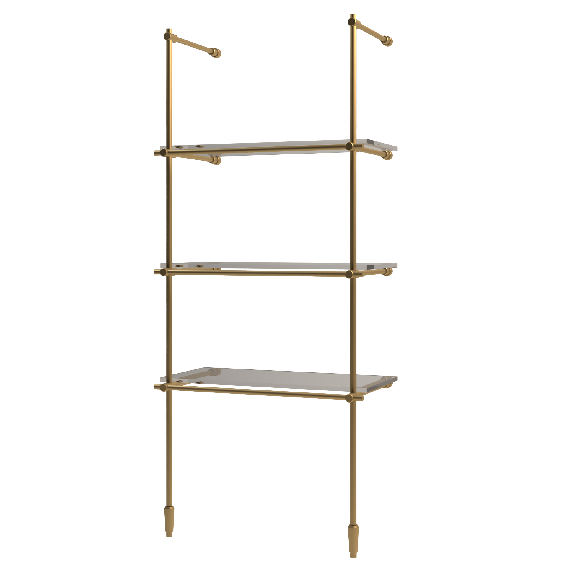 Bistro Floor/Counter to Wall Shelf No Rear Vertical