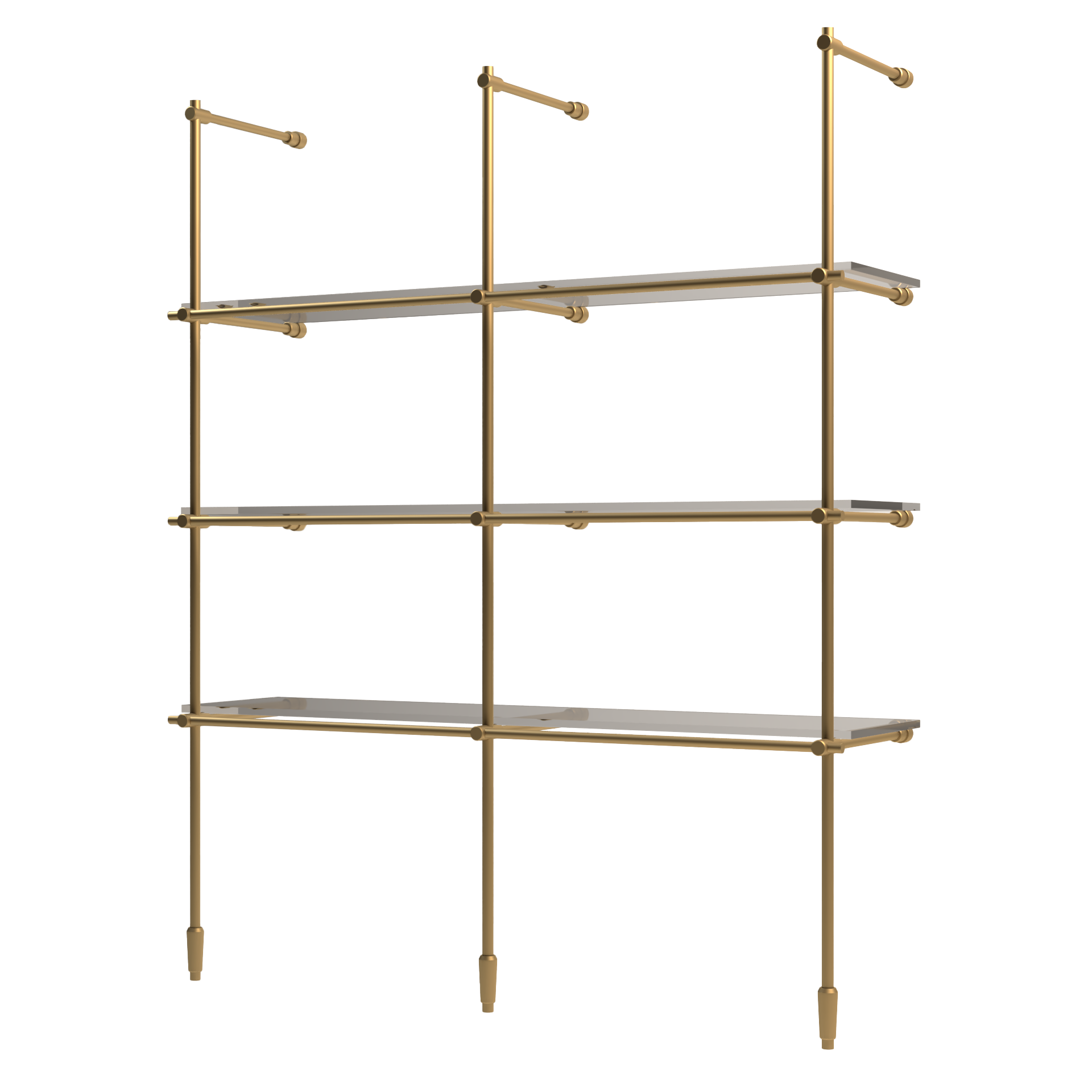 Bistro Floor/Counter to Wall Shelf No Rear Vertical