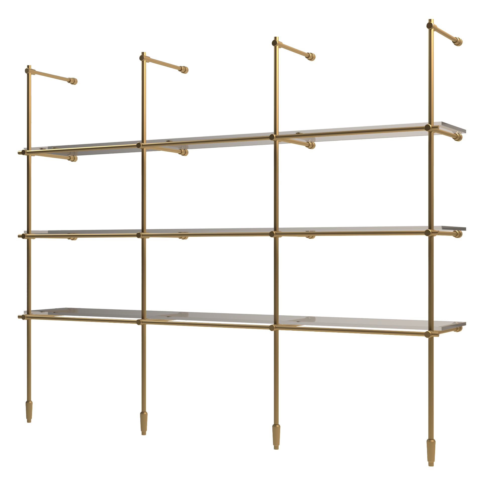 Bistro Floor/Counter to Wall Shelf No Rear Vertical