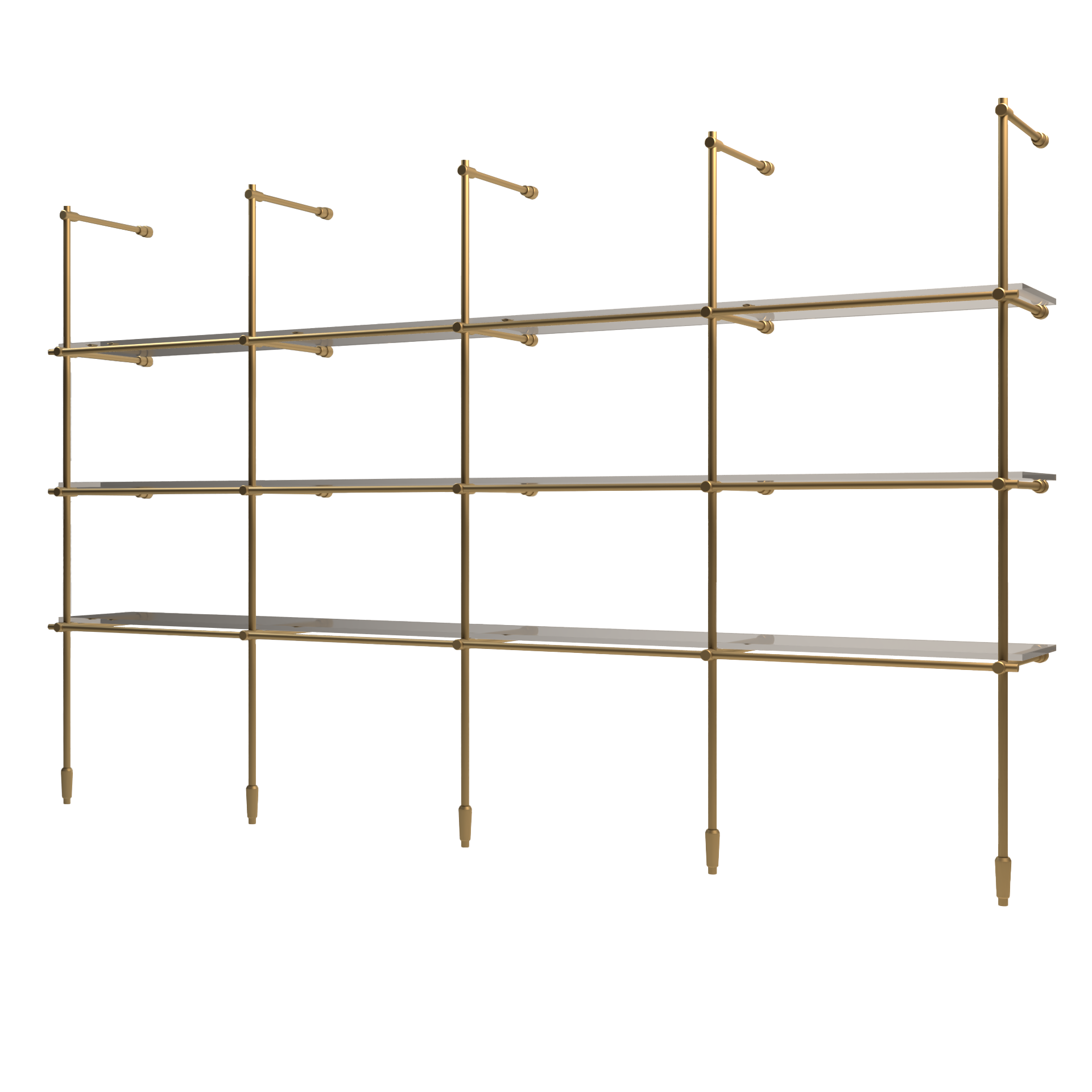 Bistro Floor/Counter to Wall Shelf No Rear Vertical