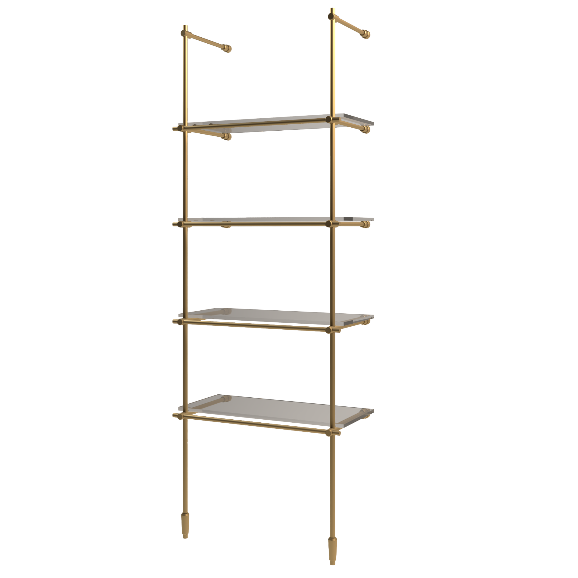 Bistro Floor/Counter to Wall Shelf No Rear Vertical
