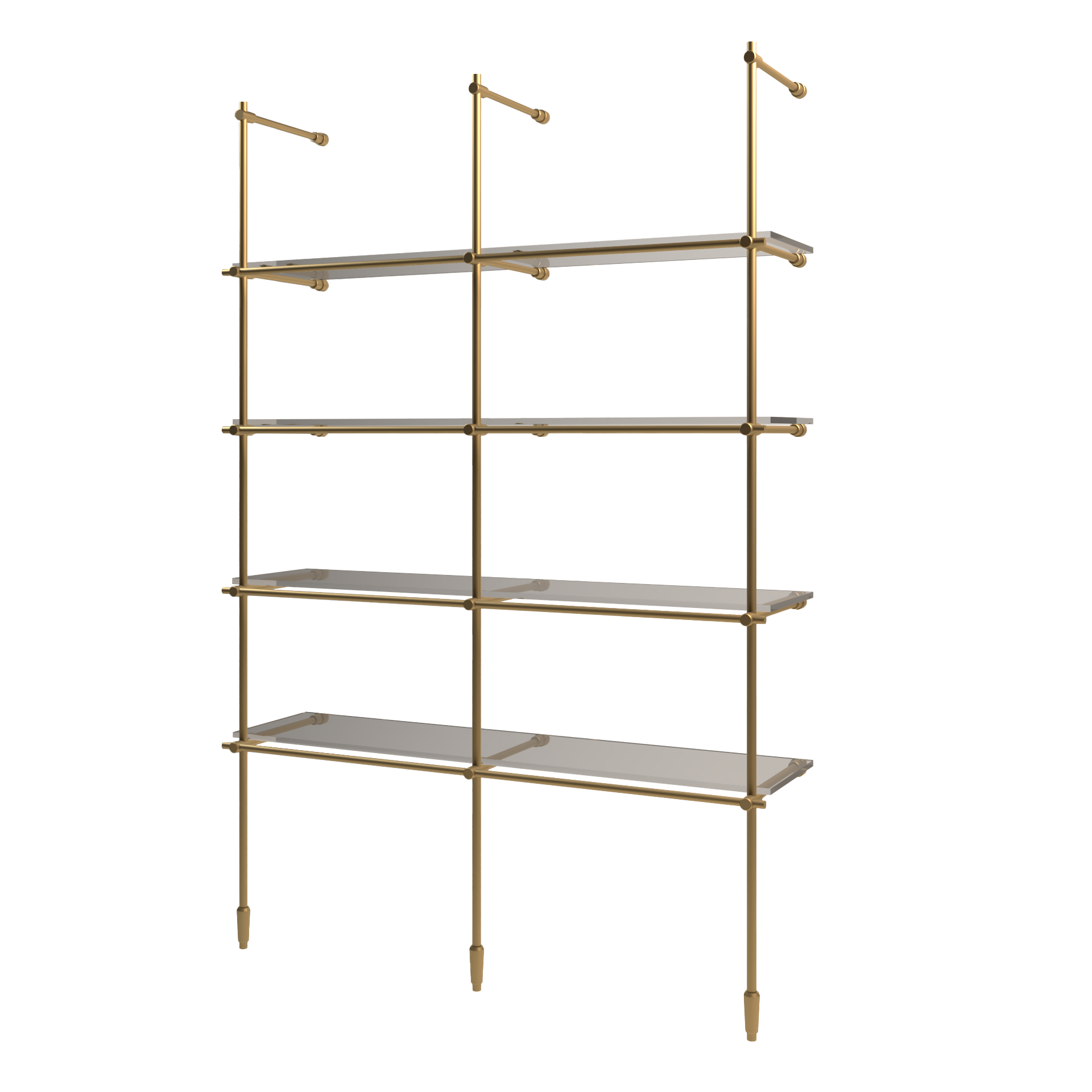 Bistro Floor/Counter to Wall Shelf No Rear Vertical
